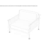 Textile garden armchair with armrests Caldera