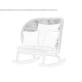 Rope garden rocking chair Vacon