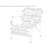 Wicker garden armchair with armrests Marslet