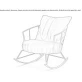 Garden rocking chair with armrests Killeen