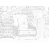 Resin garden armchair with armrests Damascus