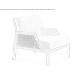 Bergere garden armchair with armrests Atting