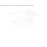 Textile garden armchair with armrests Reznos