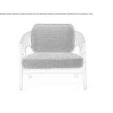 Teak garden armchair with armrests Pierz