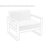 Garden armchair with armrests Yarravel