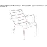 Aluminum garden armchair with armrests, stackable Tutana