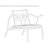 Relaxing painted metal armchair Ripoll