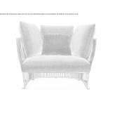 Garden armchair in fabric and aluminum with armrests Ipatele
