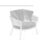 Garden armchair with armrests Claville