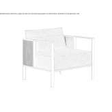 Fotel ogrodowy aluminiowy lakierowany termicznie z podłokietnikami Xalisco