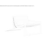 Thermally lacquered aluminum garden armchair with a sled base with armrests Piding