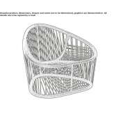 Stainless steel and PVC armchair Saumur