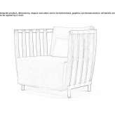 Teak garden armchair with armrests Bradesti