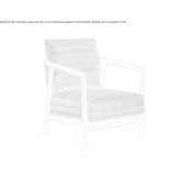 Garden armchair made of fabric and iroko Arkoma
