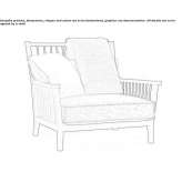 Iroko garden armchair with armrests Proceno