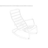 Aluminum garden rocking chair with armrests Tutana