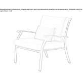 Garden armchair made of galvanized steel, stackable Ocelota