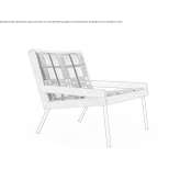 Garden armchair in technical fabric with armrests Panuaya