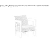 Fabric garden armchair Callalli