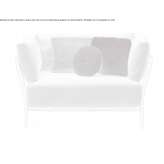 Garden armchair upholstered in fabric with armrests Grub