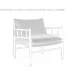 Iroko garden armchair with armrests Vlasceni