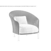 Textile garden armchair with armrests Hesston