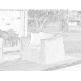 Garden armchair with removable cover and armrests Proceno