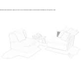 Fabric garden armchair with removable cover Cogolo