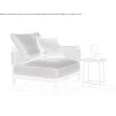 Modular fabric garden armchair Hacari