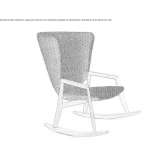 Garden armchair with rocking fabric Pierz