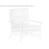 Club garden armchair with fabric armrests Naessjoe