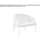 Garden armchair with removable cover and armrests Capena