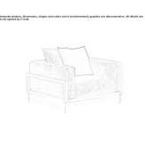 Garden armchair with removable cover and armrests Capena