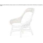 Rattan garden armchair with armrests Dobele