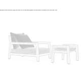 Teak garden armchair with armrests Vilches