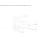 Sectional outdoor guest chair Chamaca
