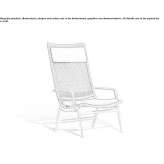 Rope garden chair with armrests Koczala