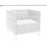 Textile garden armchair with armrests Teutonia