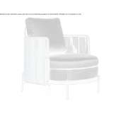 Fabric garden armchair with armrests Hansbeke