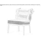 Club garden armchair made of fabric Mogeiro