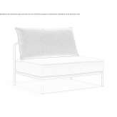 Modular garden armchair in steel and fabric Chajul