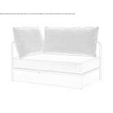 Corner modular garden armchair in steel and fabric Chajul