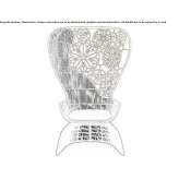 Garden armchair with high backrest, made of polyethylene Baneasa