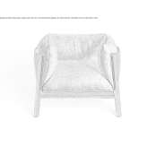 Garden armchair with removable cover and armrests Lomas