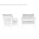 Textile garden armchair with armrests Oakboro