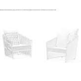 Garden armchair upholstered in fabric with armrests Sirta
