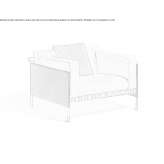 Fabric garden armchair with removable cover and armrests Malinska