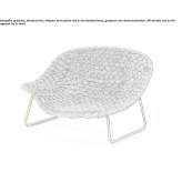 Garden armchair made of polyester fiber with a sleigh base Cuexpala