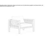 Textile garden armchair with armrests Salgar