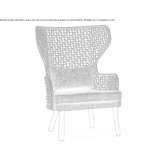 Bergere rope garden chair Ponca